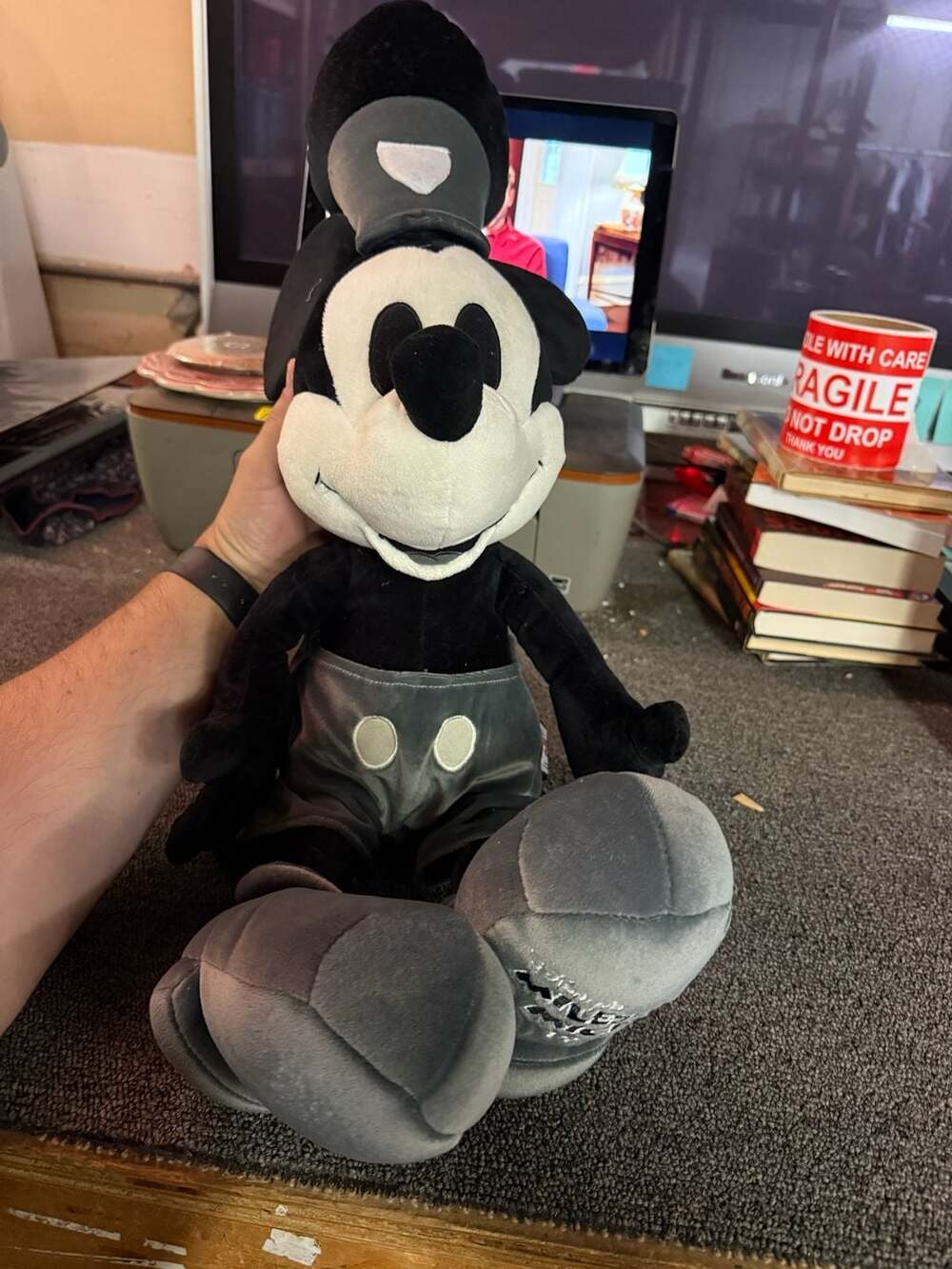 Disney Milestone Mickey Mouse 1928 Steamboat Willie Plush 22"